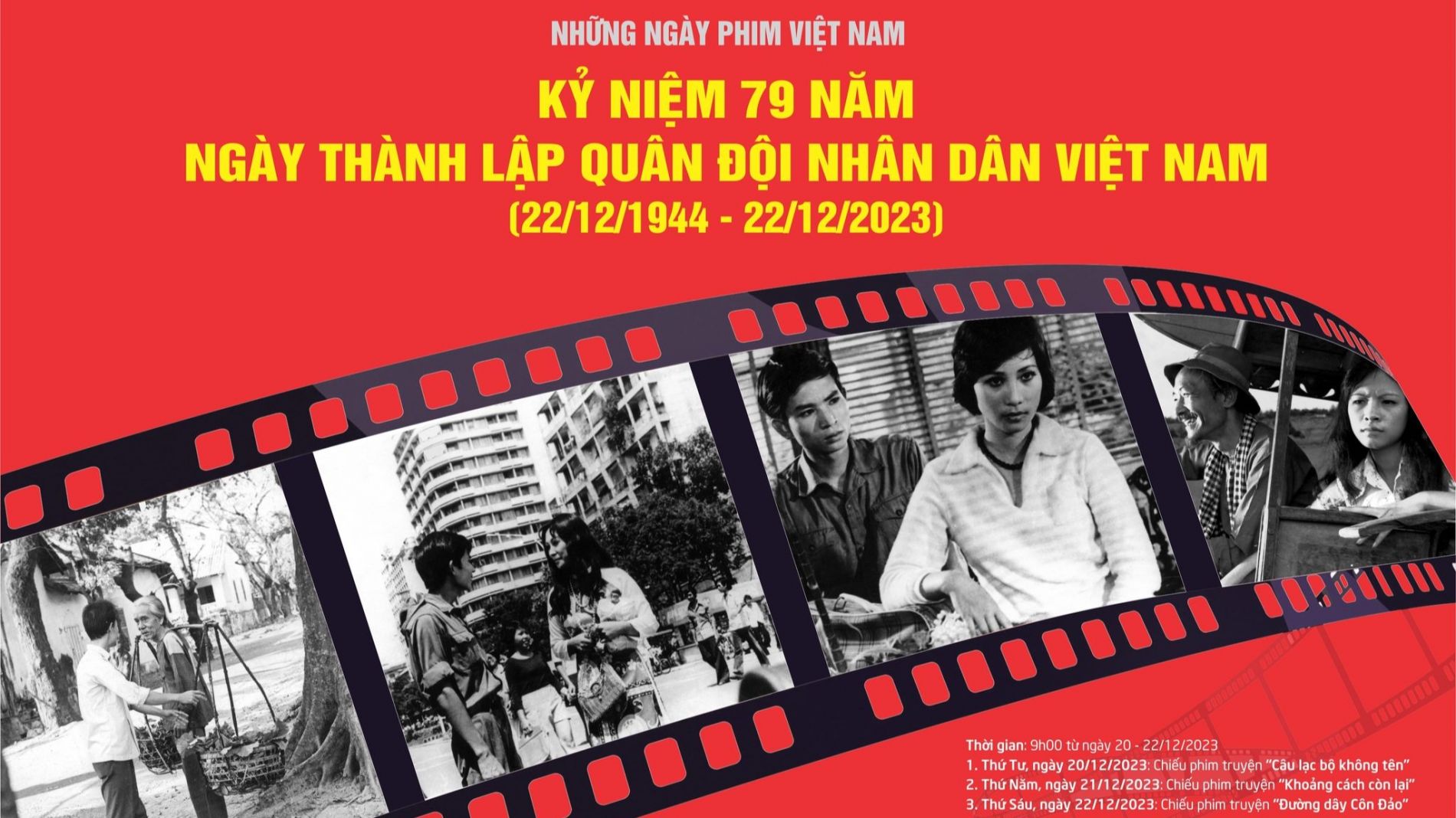 Hà Nội: Chiếu miễn phí 3 bộ phim Việt đậm chất Cách mạng nhân dịp 22/12